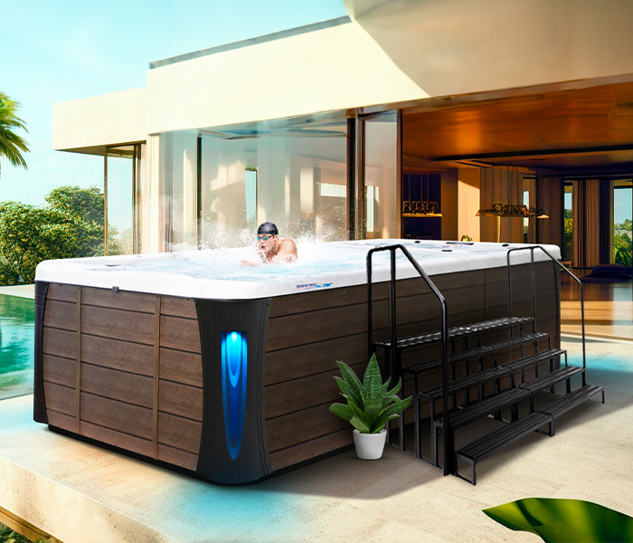 Calspas hot tub being used in a family setting - Tracy